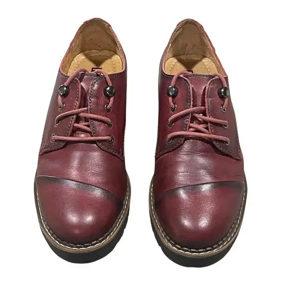 Pikolinos Women's Leather Vicar Oxford Shoes in Burgundy Size EU 36 US 5.5-6 - Picture 10 of 10